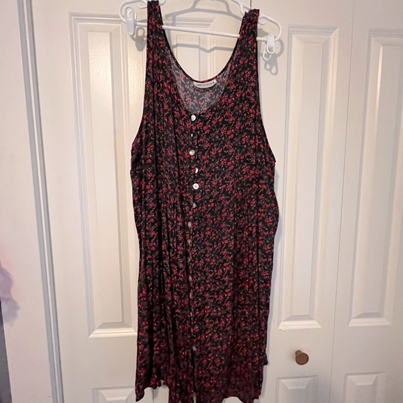 Vintage 90’s Sleeveless, Button front midi dress, 2X - Picture 1 of 2